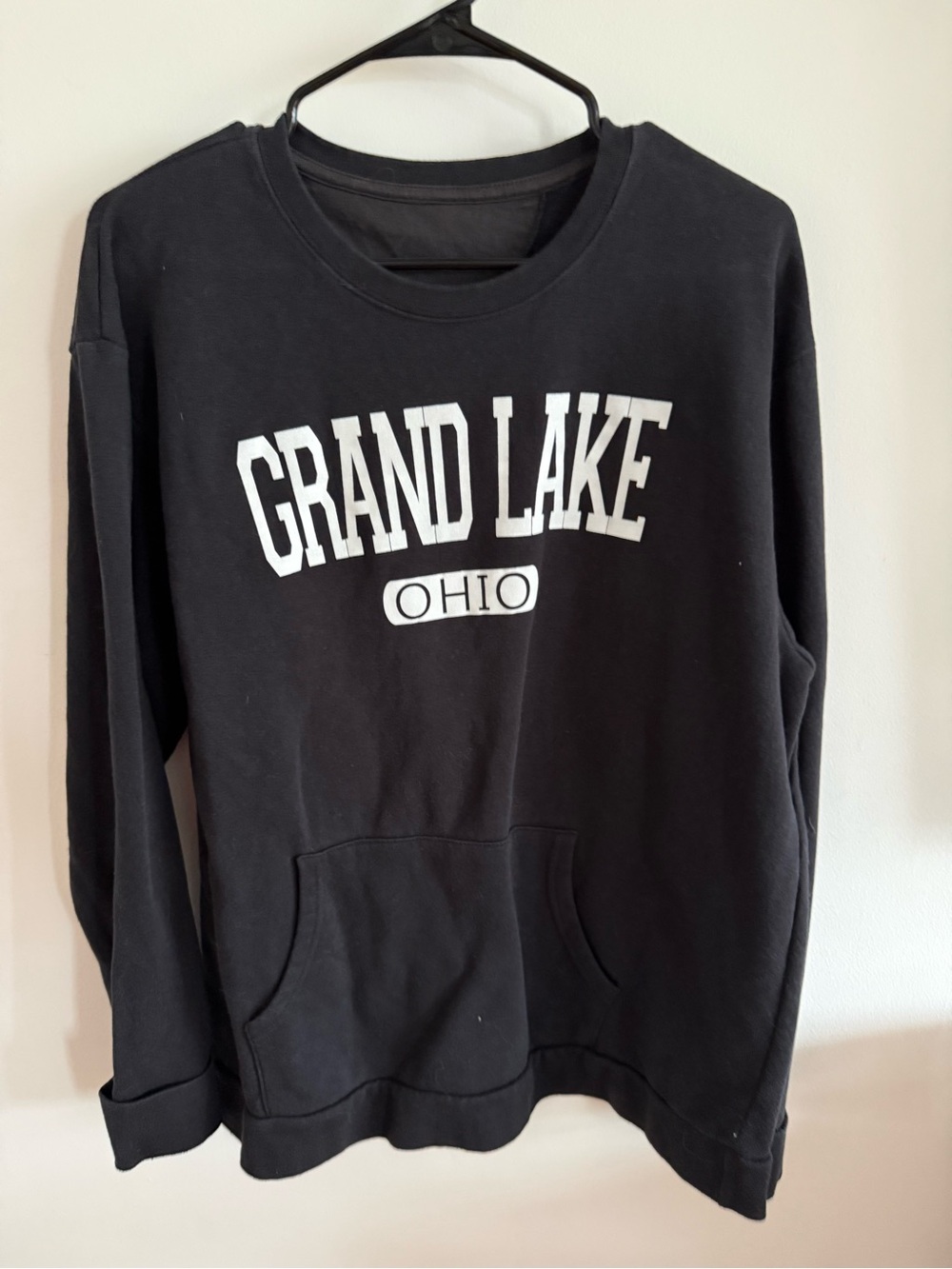 Grand Lake Ohio Black Sweatshirt - Women